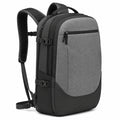 Sac à dos 32 x 20 x 48 cm textile gris noir pour voyage avec compartiments zippés