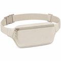 Sac banane 23 x 14 x 5 cm en textile beige à sangle réglable