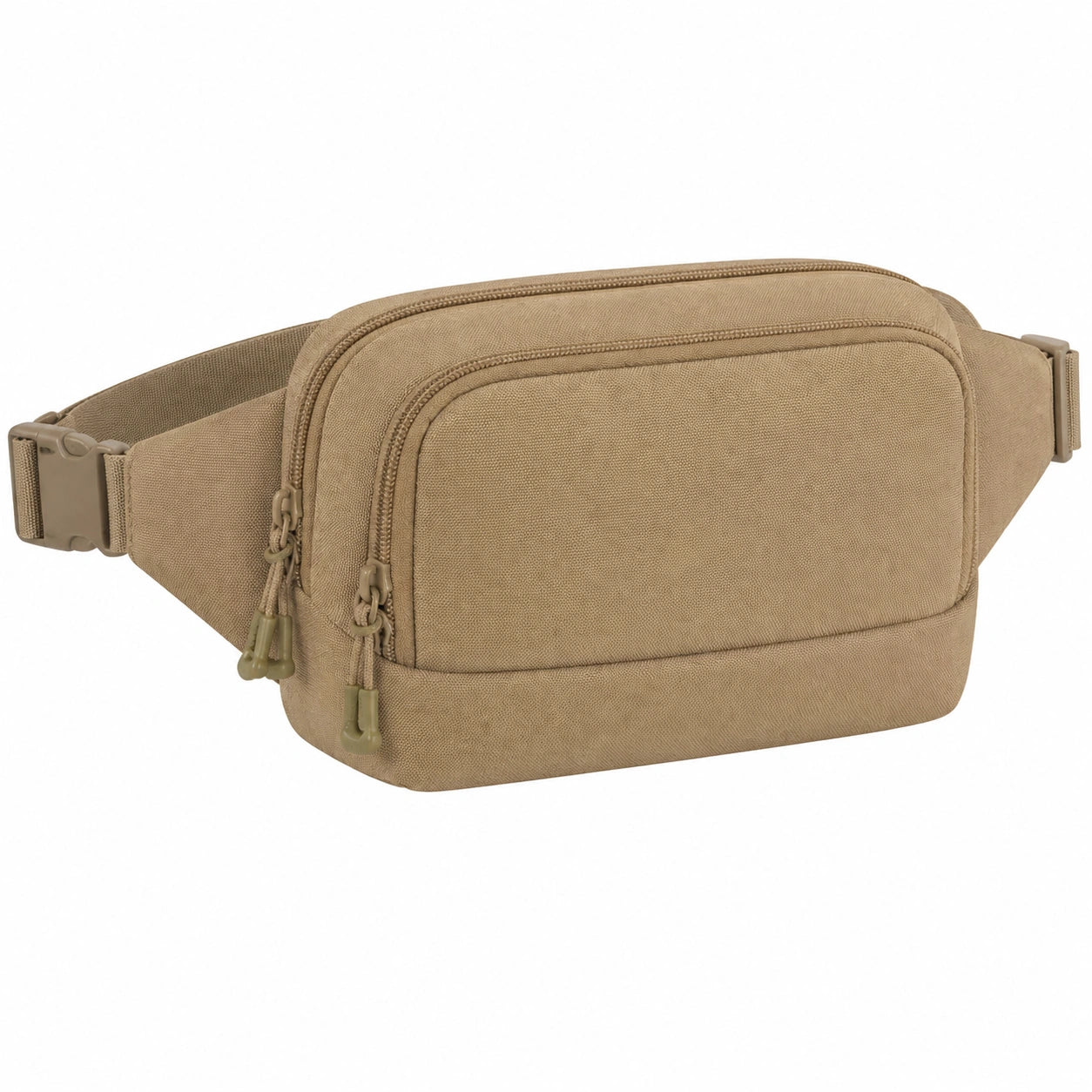 Sac banane 25 x 7 x 15 cm en tissu synthétique beige avec sangle réglable